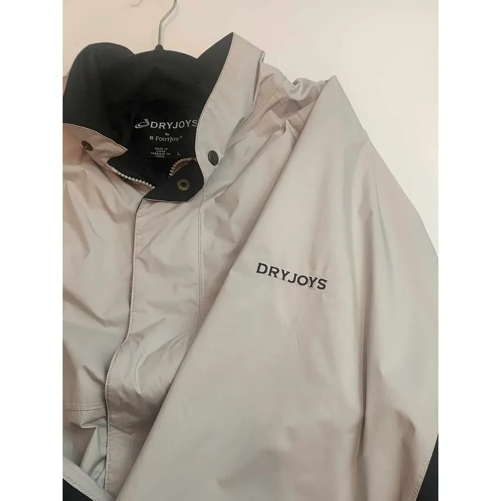 Dryjoys Footjoy Golf Rain Jacket - Large - Beige - Zip